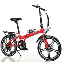 TTFGG Folding Bike TTFGG 20 Inch Adult Mountain Bike, Off-Road Variable Speed Men And Women Bicycle, City Folding Bike Outdoor Portable Bike, 01