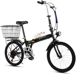 TTFGG Bike TTFGG 20 Inches City Bike, Mountain Folding Bike City Bicycle Folding Bikes Fits All Man Woman Child, Black