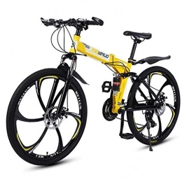 TTFGG Folding Bike TTFGG 26 Inch Folding Mountain Bike, 21 / 24 / 27Speed Outdoor Portable Bike Suspension Mountain Bike Bicycle Men And Women City Car, 01, 24 speed