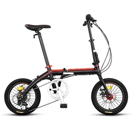 TYXTYX Bike TYXTYX Folding Bike 7 Speed ​​City Mini Compact Bike Bicycle Adults Men, Women Students, Office Workers Folding Bike 16 in, Lightweight Aluminum Frame