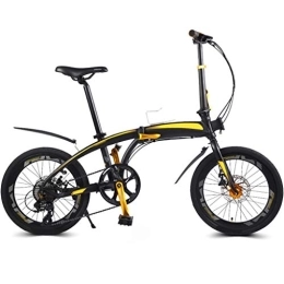 TYXTYX Bike TYXTYX Portable ​​City Folding Bike Mini Compact Bicycle Urban Commuter 20 inch 7 Speed Folding Bike City Aluminum, Disc Brake