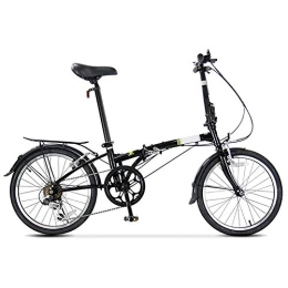 TZYY  TZYY Compact Bicycle Urban Commuter, 20in Suspension Folding Bike, 7 Speed Foldable Bike Lightweight For Men Women B 20in