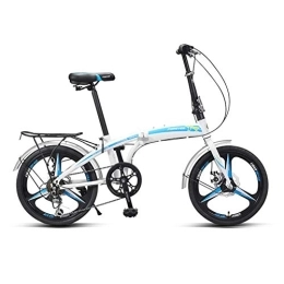 TZYY Folding Bike TZYY For Students Office Workers Commuting To Work, 20in Folding Mountain Bike, 7 Speed Adult Folding City Bicycle, Full Dual Suspension C 20in