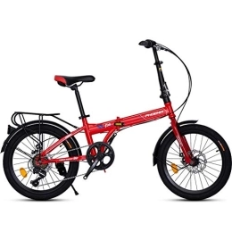 TZYY  TZYY For Students Office Workers, Lightweight Compact Foldable Bike, -Speed Adjustable Bicycle, Adult Folding City Bicycle 20in E 20in
