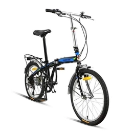 Folding Bikes Folding Bike Variable Speed Bicycles 20 Inch Bicycle Foldable Bike Adult Bikes  Children's Bicycle 7 Speed (Color : Black, Size : 20 inches)