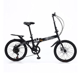 WAGLOS 20 inches white 7 speed folding wheel folding wheel, folding cycle Klapfahra advanced, safe mountain bikes camping wheel, quick-fold system, double V brake,Black