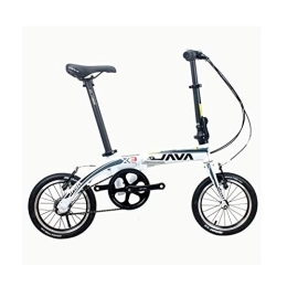 WEHOLY Bike WEHOLY Bicycle Folding bicycle 14 inch aluminum alloy folding car three speed folding adult bicycle, Black