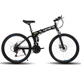 WJSW Folding Bike WJSW Mens MTB Mountain Bike For Adults, Sports Leisure City Road Folding Bicycle (Color : Black, Size : 27 Speed)