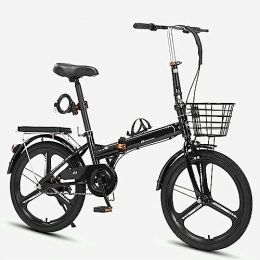 WOLWES Bike WOLWES Folding Mountain Bike Carbon Steel Frame Folding Bike, V-Brake Lightweight Portable Bike for Adult Women Teenagers A, 22in