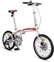 WSJ Folding Bike WSJ City Bike 20 Inch 16-Speed Commuter Bicycle Fold Aluminum Alloy Frame For Unisex Adult