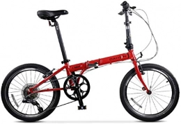 WSJ Bike WSJ City Bike 20 Inch 8-Speed Commuter Bicycle Fold Aluminum Alloy Brake For Unisex Adult