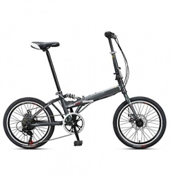 WuZhong Folding Bike WuZhong F Variable Speed Bicycle Front and Rear Mechanical Disc Brakes Youth Men and Women Urban Leisure Folding Car Line Disc 20 Inch 7 Speed
