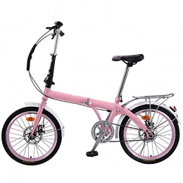 WZHSDKL Folding Bike WZHSDKL Mountain Bike Pink Folding Bike 7 Speed For Mountains And Roads Wheel Dual Suspension, Height And Save Space Better, Adjustable Seat Suitable I