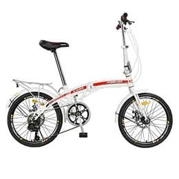 XBSXP  XBSXP 20-Inch Folding Speed Bicycle - Student Folding Bike for Men And Women Folding Speed Bicycle / Variable speed bicycle / 7-speed high-carbon steel bike