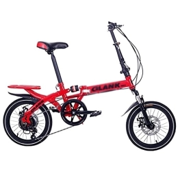 XBSXP  XBSXP Mini Variable Speed Gears Foldable Bike Portable Lightweight Foldable Bike for Student Men Women Shock Absorber Bicycle