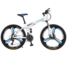 Xilinshop  Xilinshop Outdoor bike Folding Bike, 26-inch Wheels Portable Carbike Bicycle Adult Students Ultra-Light Portable Beginner-Level to Advanced Riders (Color : Blue, Size : 21 speed)