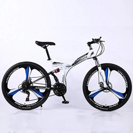 XINGXINGNS Bike XINGXINGNS Folding Road Bicycle, Folding Bike Unisex Mountain Bike High-Carbon Steel Frame MTB Bike 26Inch Mountain Bike 21Speeds with Disc Brakes and Suspension Fork, 26inchs21speed