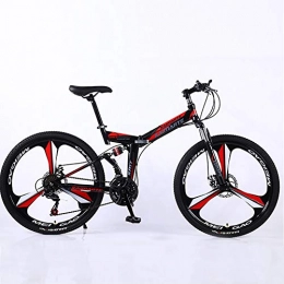 XINGXINGNS Bike XINGXINGNS Mountain Bike, Folding Bike 24 Inch 21 Speed Integral Wheel Unisex Suspension Mountain Bike High-Carbon Steel Double Disc Brake Student, 24inch21speed