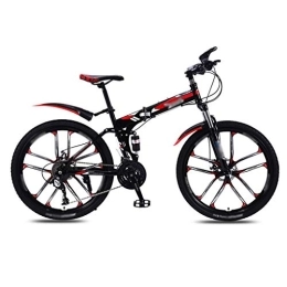 Xuejuanshop  Xuejuanshop Folding Bikes Folding Mountain Bike Bicycle Men's And Women's Adult Variable Speed Double Shock Absorber Adult Student Ultra-light Portable Off-road Bicycle 26 Inches foldable bicycle