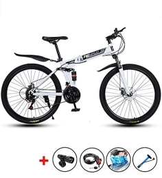XYQCPJ  XYQCPJ 26 Inch Mountain Bike, Folding Easy To Carry Adult Student Bicycle 30 Spoke Wheel 21 Speed Double Disc Brake Safety Non-Slip Durable Suitable For Long-Distance Riding