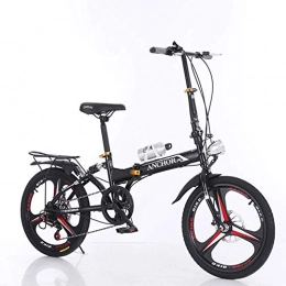 JIAWYJ Folding Bike YANGHAO-Adult mountain bike- Unisex Folding Bike Adults Mini Lightweight Alloy City Bicycle for Men Women Ladies Shopper with Adjustable Handlebar & Comfort Saddle, aluminum, 6 speed Disc brake YGZSDZXC