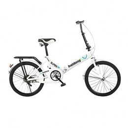 Yiwu Bike Yiwu Small Folding Bike Adult Student Bicycle 20 Inch Carbon Fiber Bike Foldable Mini Carbon City Bike Folding Portable Bicycle (Color : White)