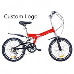 Zhangxiaowei Folding Bike Zhangxiaowei Folding Bicycle for Children Men And Women Foldable 20 Inch Bike Custom Manufacturer Logo, Red