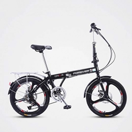 Zunruishop Bike Zunruishop Adult Folding Bikes Foldable Bicycle Ultra Light Portable Variable Speed Small Wheel Bicycle -20 Inch Wheels foldable Bike / bicycle (Color : Black)