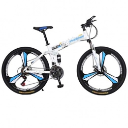 Zunruishop Bike Zunruishop Adult Folding Bikes Folding Bike, 26-inch Wheels Portable Carbike Bicycle Adult Students Ultra-Light Portable foldable Bike / bicycle (Color : Blue, Size : 27 speed)