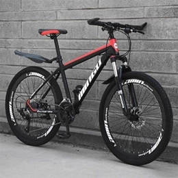 WJSW Bike 26 Inch Mountain Bike Adult Men And Women Variable Speed City Road Bicycle (Color : Black red, Size : 30 Speed)