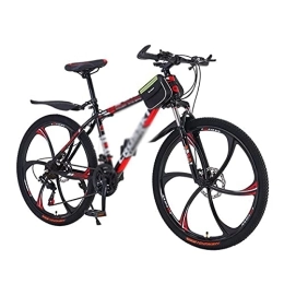 Kays Mountain Bike 26 Inch Mountain Bikes With 21 / 24 / 27 Speed, Non-Slip Adults Mountain Bike For Men And Women High-Carbon Steel Mountain Bicycle With Double Disc Brakes And Full Suspension(Size:24 Speed, Color:Red)