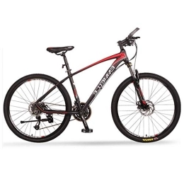 WJSW Bike 27-Speed Mountain Bikes, 27.5 Inch Big Tire Mountain Trail Bike, Dual-Suspension Mountain Bike, Aluminum Frame, Men's Womens Bicycle, Red