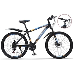 Kays Mountain Bike Adult Mountain Bike 26 Inch Wheels Mountain Trail Bike High Carbon Steel Outroad Bicycles 24-Speed Bicycle Front Suspension MTB ​​Gears Dual Disc Brakes Mountain Bicycle For (Size:24 Speed, Color:Blue)