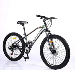 SHJR Bike Adult Womens Mountain Bike, High-Carbon Steel Snow Off-Road Bikes, Double Disc Brake Beach Cruiser Bicycle, 26Inch * 2.5 Wide Wheels, E, 27 speed