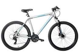 Ammaco Mountain Bike Ammaco Osprey V2 Mens Mountain Bike 27.5" Wheel Hardtail 16" Frame Disc Brakes Silver