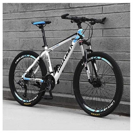 BANANAJOY Bike BANANAJOY Outdoor sports 26" Adult Mountain Bike, 27Speed Drivetrain Front Suspension Variable Speed HighCarbon Steel Mountain Bike, Blue