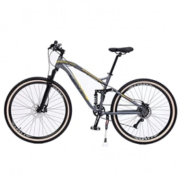 Bananaww Bike Bananaww Dual Suspension Mountain Bike 27.5 Inches Wheel, Mens Mountain Bike Dual Disc Brake Bicycle for Women, Mountain Bicycle with High Carbon Steel, 9 / 10 / 11 / 12-Speed