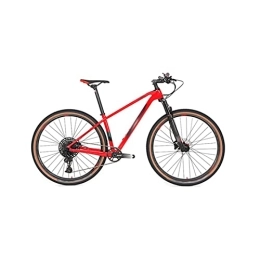  Bike Bicycles for Adults Aluminum Wheel Carbon Fiber Mountain Bike Hydraulic Disc Brake Bike (Color : Red, Size : X-Large)
