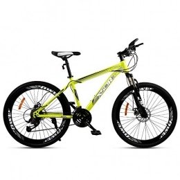 Chengke Yipin Bike Chengke Yipin Outdoor mountain bike Man woman bicycle 24 inch Spring front fork High carbon steel frame Double disc brakes City road bike-yellow_27 speed