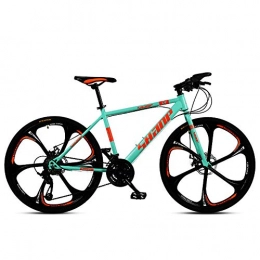 Chengke Yipin Bike Chengke Yipin Outdoor mountain bike Men's and women's bicycles 24 inches One wheel Carbon steel frame Double disc brakes City road bike-green_24 speed