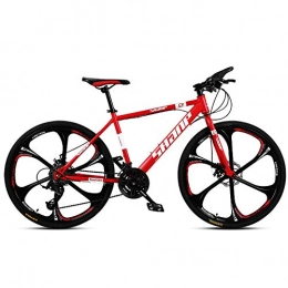Chengke Yipin Mountain Bike Chengke Yipin Outdoor mountain bike Men's and women's bicycles 26 inches One wheel Carbon steel frame Double disc brakes City road bike-red_27 speed