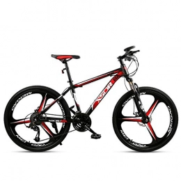 Chengke Yipin Mountain Bike Chengke Yipin Outdoor mountain bike Student bicycle 26 inch One wheel Spring front fork High carbon steel frame Double disc brakes City road bike-red_21 speed