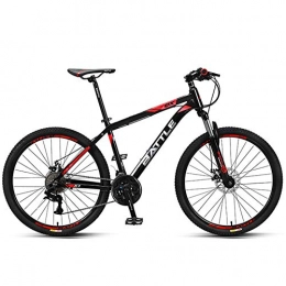 Cxmm Bike Cxmm 26 inch Mountain Bikes, Boys Womens 27-Speed Hardtail Mountain Bike, Anti-Slip All Terrain Mountain Bicycle with Dual Disc Brake, Black