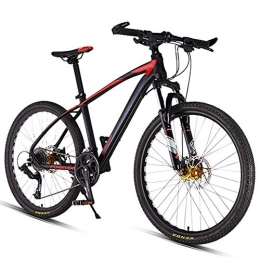 Cxmm Bike Cxmm 26Inch 27-Speed Mountain Bikes, Dual Disc Brake Hardtail Mountain Bike, Mens Women Adult All Terrain Mountain Bike, Adjustable Seat & Handlebar, Red, Red