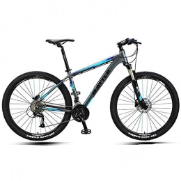 Cxmm Bike Cxmm 27.5 inch Mountain Bikes, Adult Men Hardtail Mountain Bikes, Dual Disc Brake Aluminum Frame Mountain Bicycle, Adjustable Seat, Blue, 27 Speed