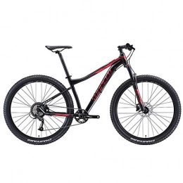 Cxmm Bike Cxmm 9-Speed Mountain Bikes, Adult Big Wheels Hardtail Mountain Bike, Aluminum Frame Front Suspension Bicycle, Mountain Trail Bike, Black