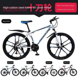 Dafang Bike Dafang Mountain bike shock absorber bicycle 26 inch disc brake 21 speed student car adult bicycle mountain bike-Carbon steel Ten_26 inch 24 speed