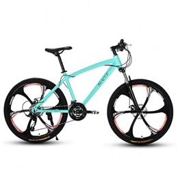 DGAGD Mountain Bike DGAGD 24 inch adult variable speed mountain bike bicycle double disc brake bicycle six blade wheel-green_24 speed