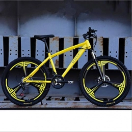 DGAGD Mountain Bike DGAGD 24 inch adult variable speed mountain bike bicycle double disc brake bicycle three knife wheel-yellow_27 speed