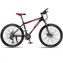 DGAGD Bike DGAGD 24 inch aluminum alloy frame mountain bike variable speed spoke wheel road bike-Black red_27 speed
